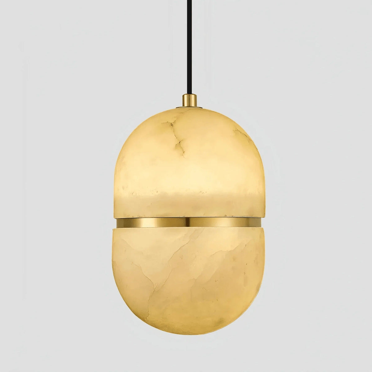 Alabaster Oval Pendant 5.9" D 7.1" D - Zelno Lighting