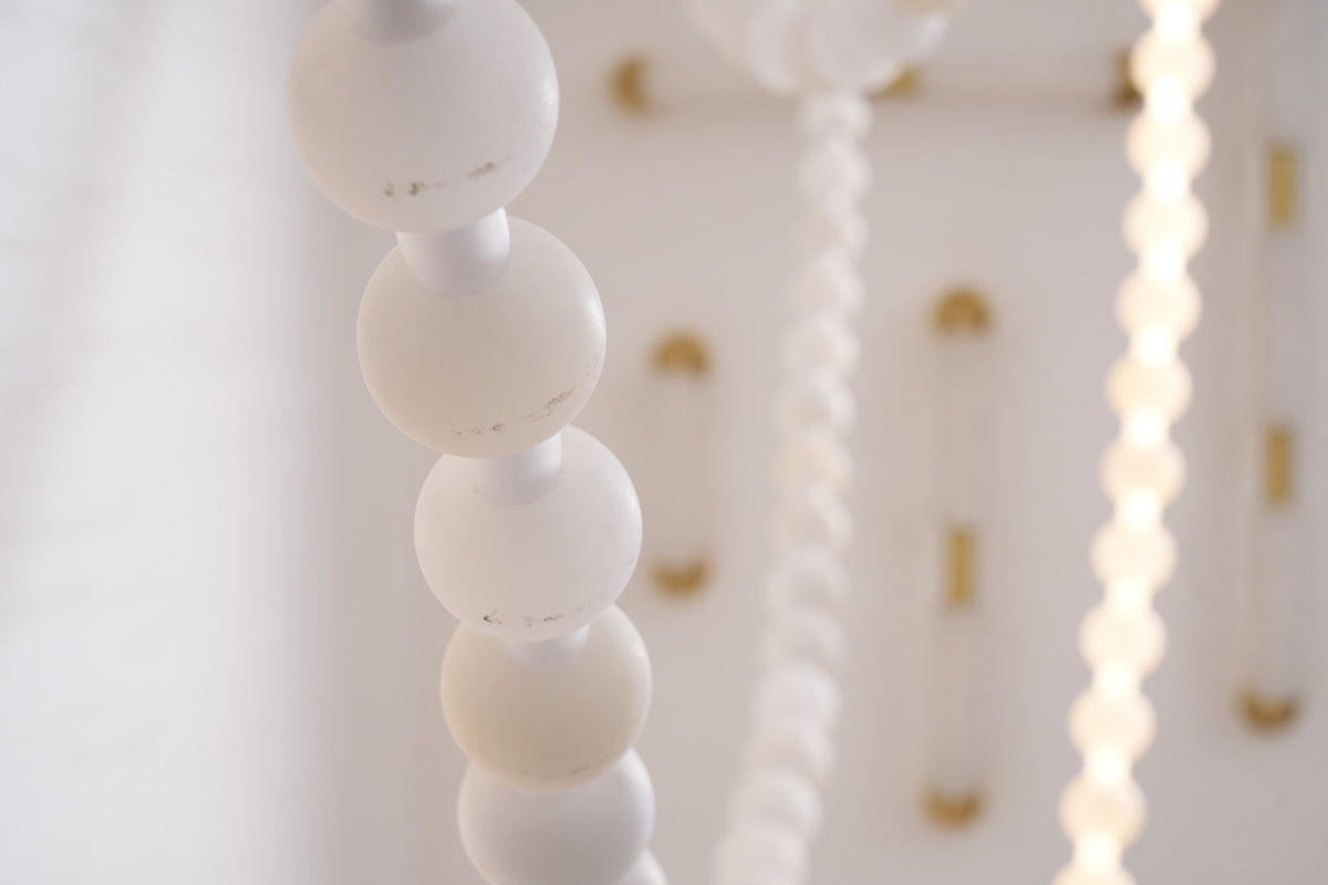 Alabaster Pearl Necklace Chandelier - Zelno Lighting