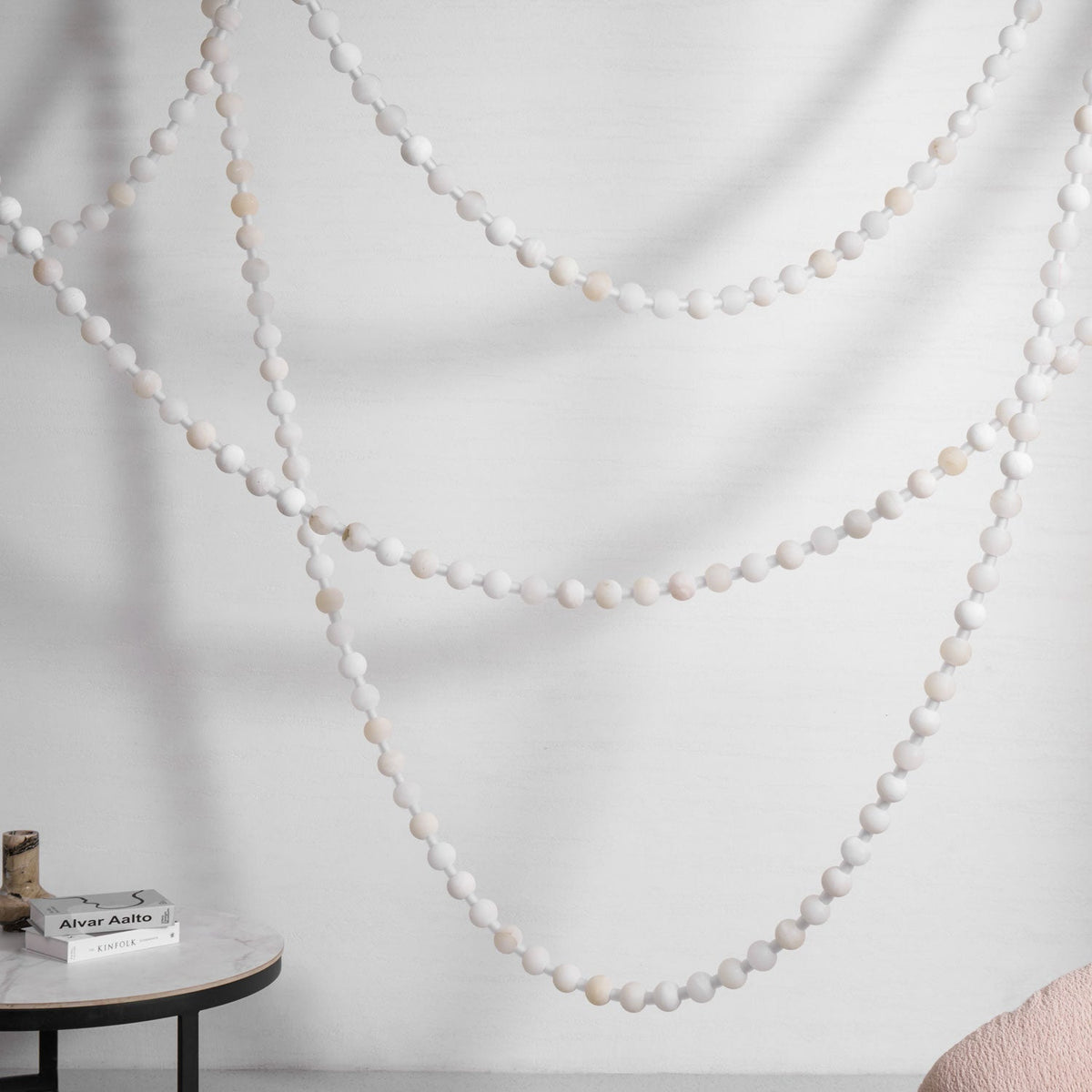 Alabaster Pearl Necklace Chandelier - Zelno Lighting