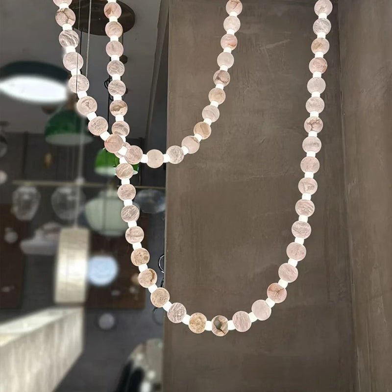 Alabaster Pearl Necklace Chandelier - Zelno Lighting