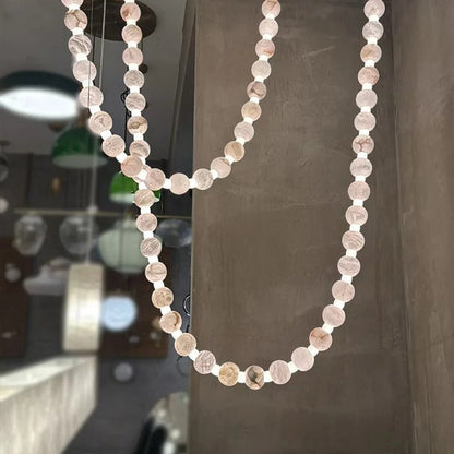 Alabaster Pearl Necklace Chandelier - Zelno Lighting
