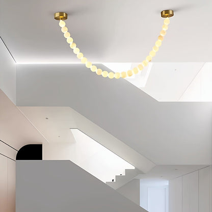Alabaster Pearl Necklace Chandelier - Zelno Lighting