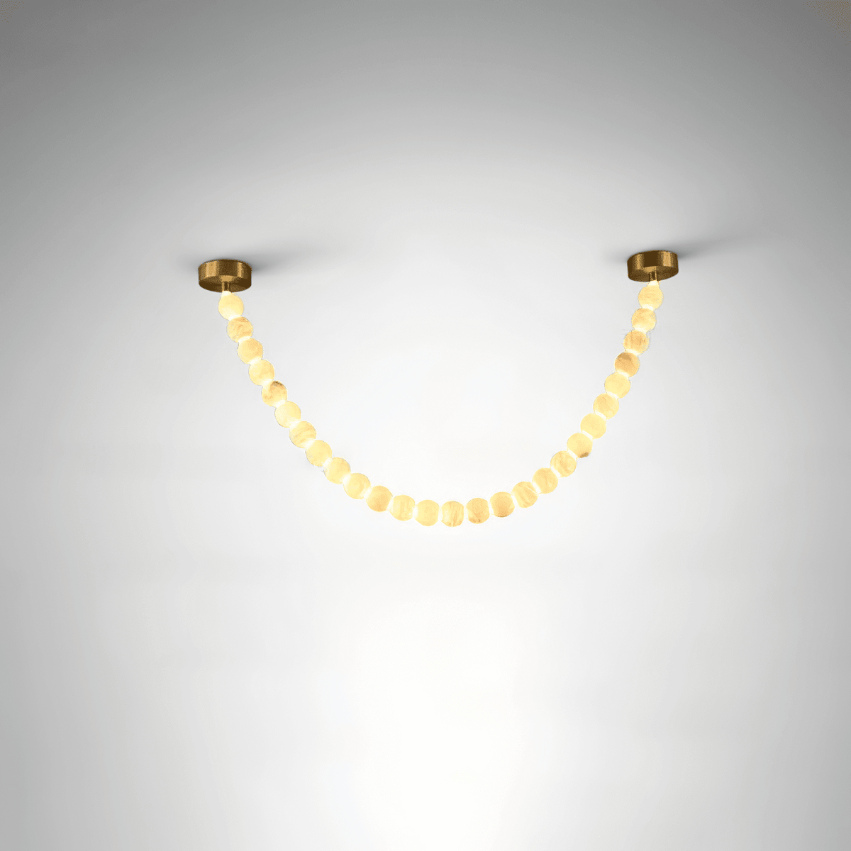 Alabaster Pearl Necklace Chandelier - Zelno Lighting