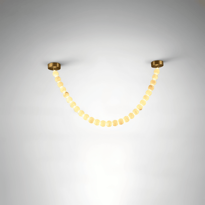 Alabaster Pearl Necklace Chandelier - Zelno Lighting