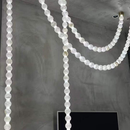 Alabaster Pearl Necklace Chandelier - Zelno Lighting
