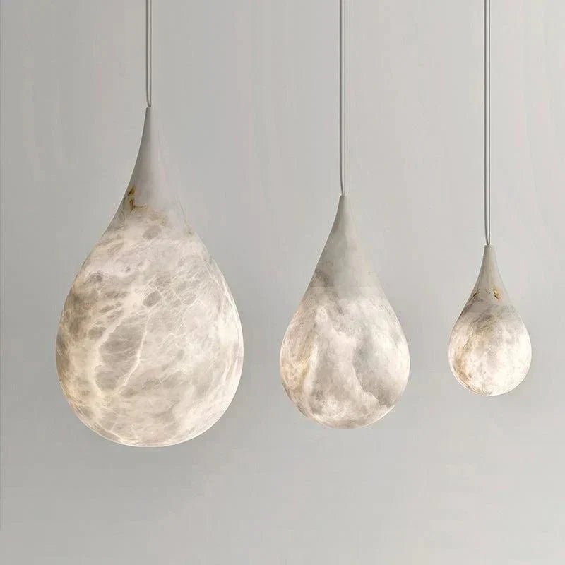 Alabaster Rain Pendant Lighting, Dining Table Pendant - Zelno Lighting