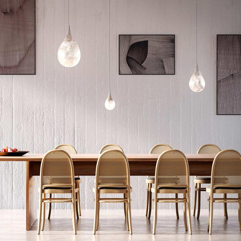 Alabaster Rain Pendant Lighting, Dining Table Pendant - Zelno Lighting