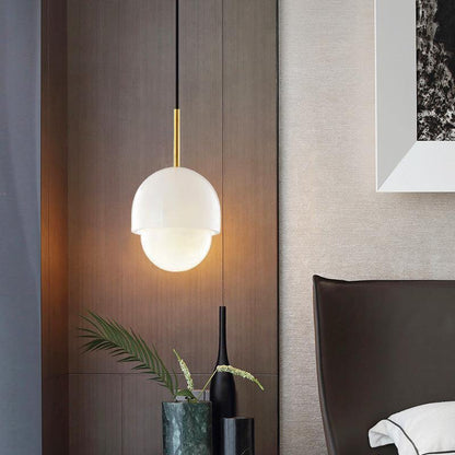 Alabaster Simple Bedside Pendant Light - Zelno Lighting