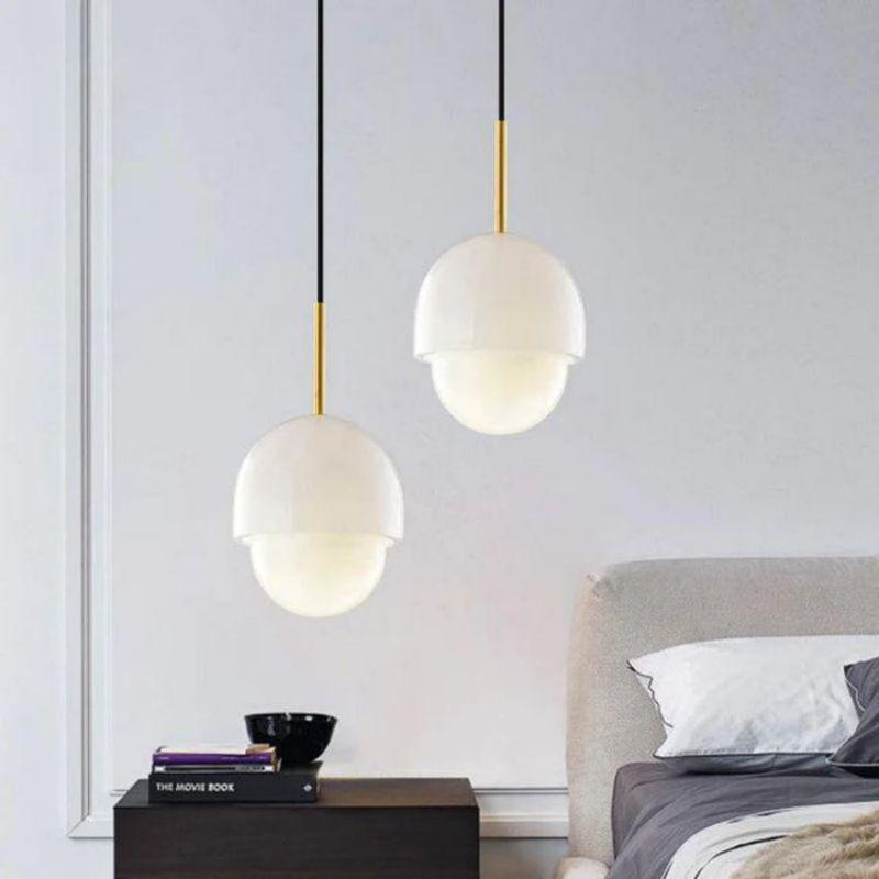 Alabaster Simple Bedside Pendant Light - Zelno Lighting