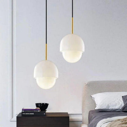 Alabaster Simple Bedside Pendant Light - Zelno Lighting