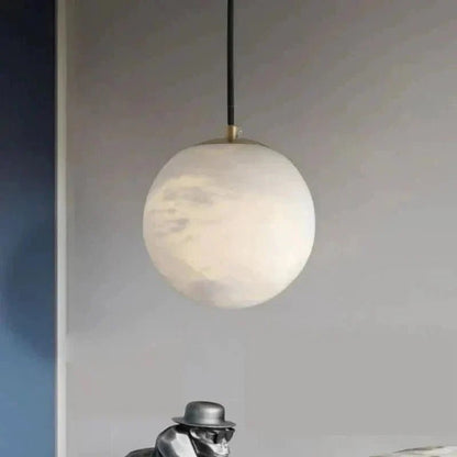 Alabaster Spherical Pendant Light - Zelno Lighting
