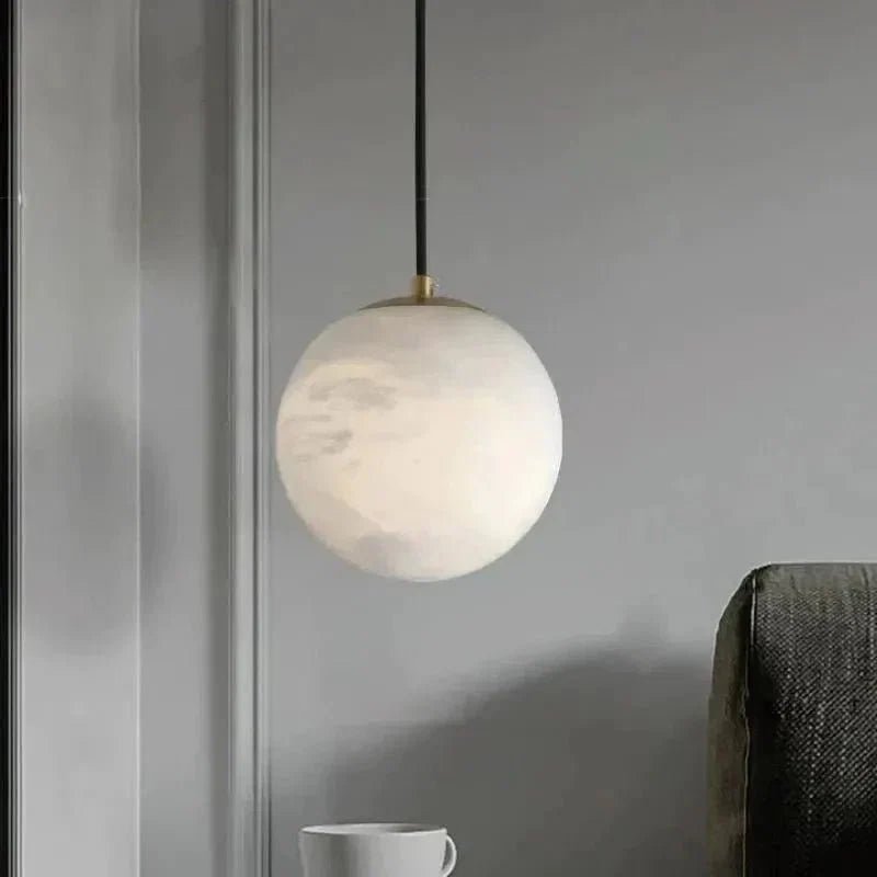 Alabaster Spherical Pendant Light - Zelno Lighting