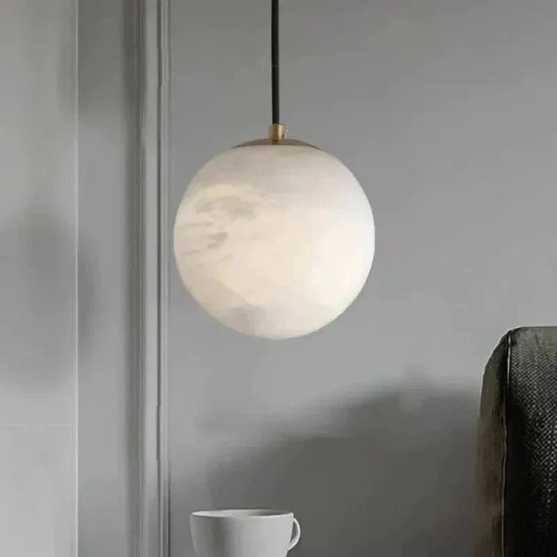 Alabaster Spherical Pendant Light - Zelno Lighting