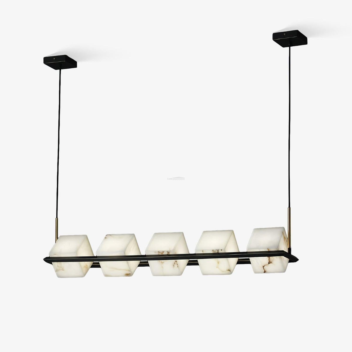 Alabaster Square Box Chandelier with 4/5/6/8/9 heads - Zelno Lighting