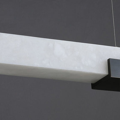 Alabaster Square Pillar Dining Chandelier - Zelno Lighting