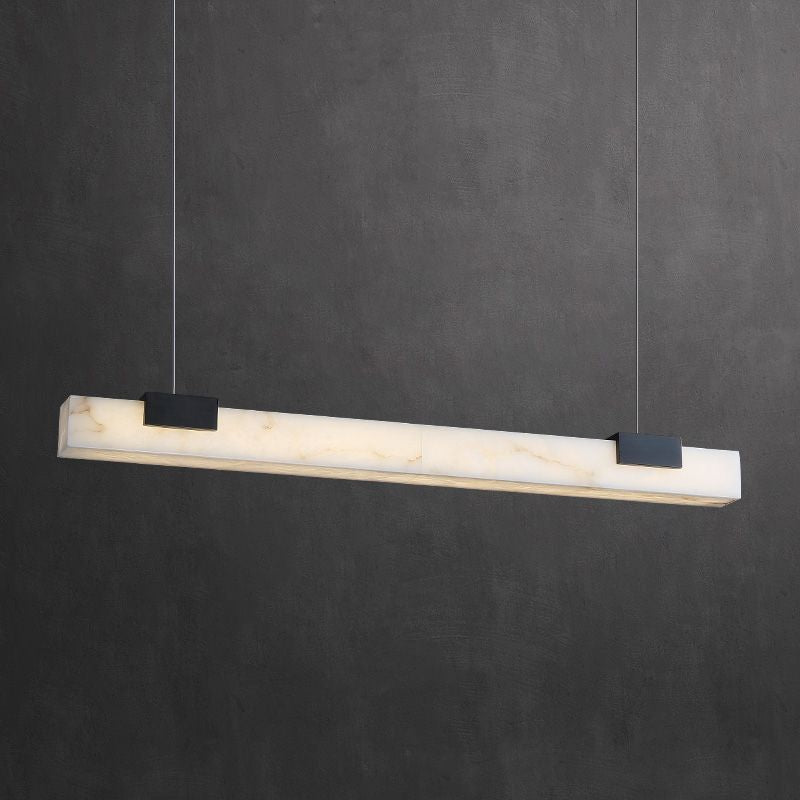 Alabaster Square Pillar Dining Chandelier - Zelno Lighting