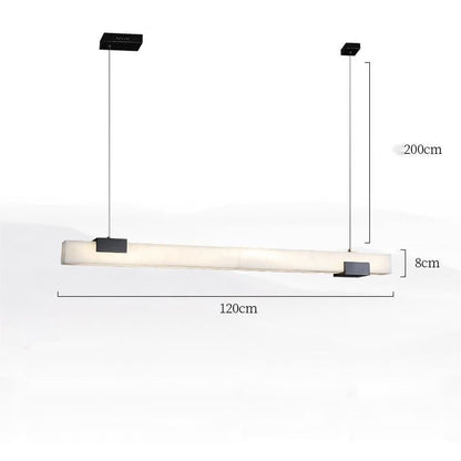 Alabaster Square Pillar Dining Chandelier - Zelno Lighting