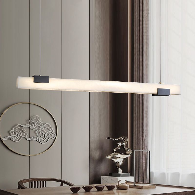 Alabaster Square Pillar Dining Chandelier - Zelno Lighting