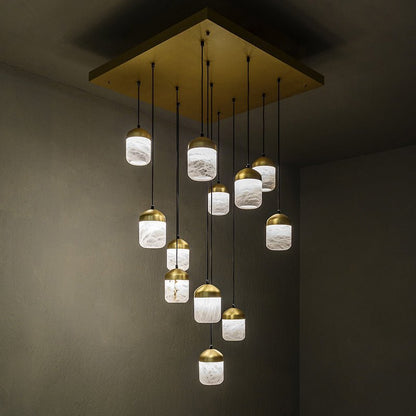 Alabaster Staircases Chandelier - Zelno Lighting