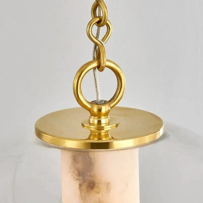 Alabaster Tube Glass Globe Pendant - Zelno Lighting