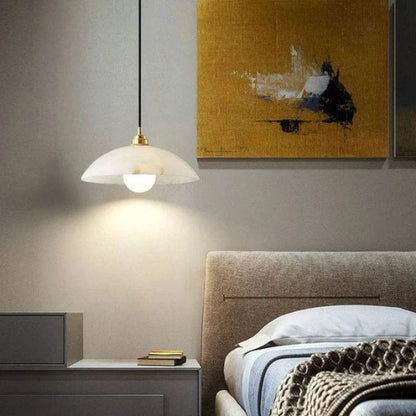 Alabaster Umbrella Pendant - Zelno Lighting