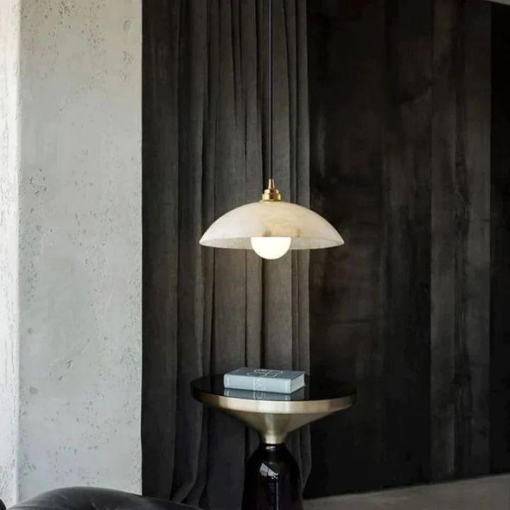 Alabaster Umbrella Pendant - Zelno Lighting