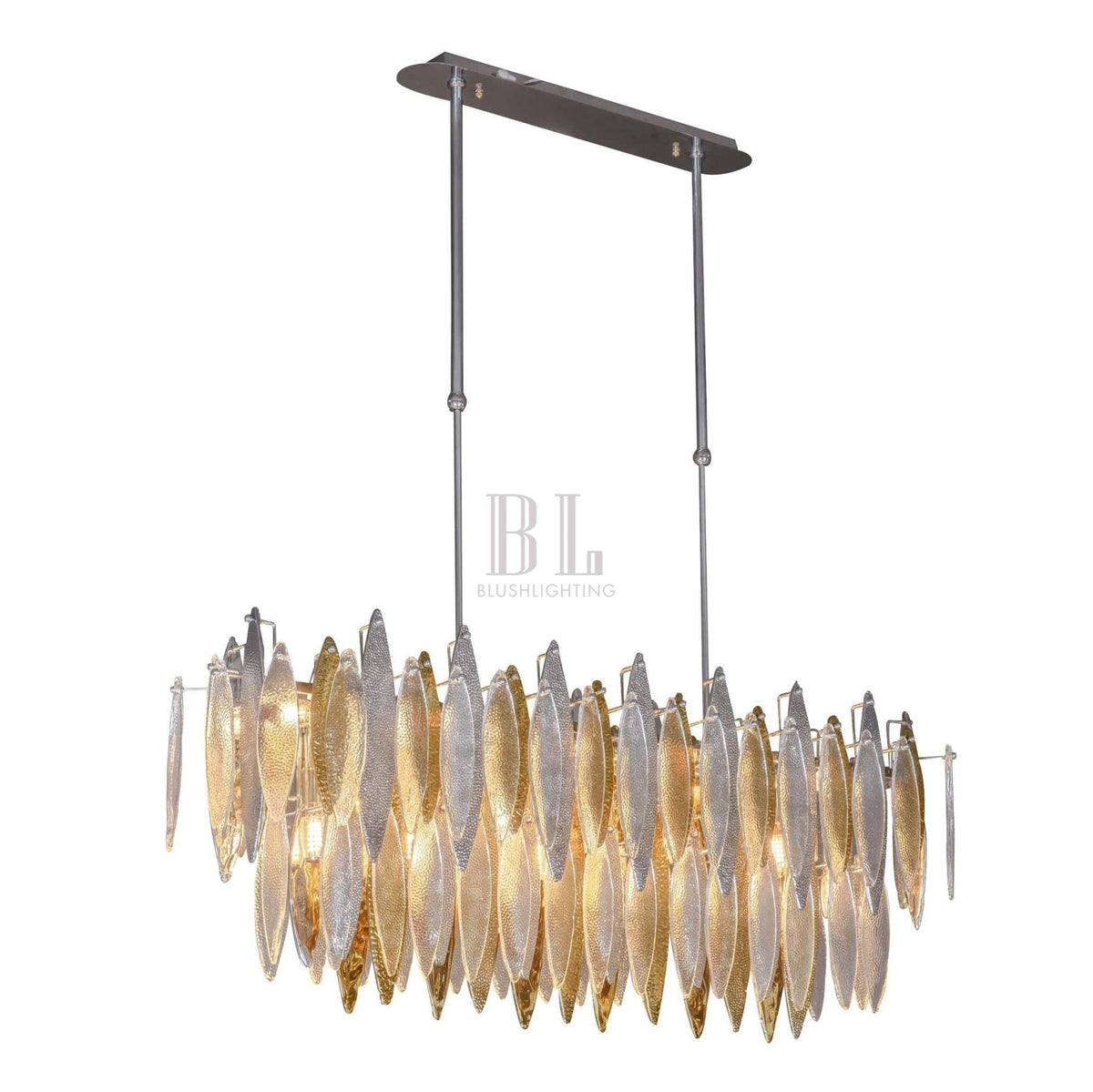 Alba 2-Tier Linear Chandelier - Zelno Lighting