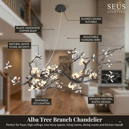Alba Tree Branch Chandelier - Zelno Lighting
