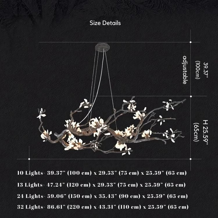 Alba Tree Branch Chandelier - Zelno Lighting