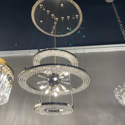 Aleron Crystal Ring Sputnik Chandelier - Zelno Lighting