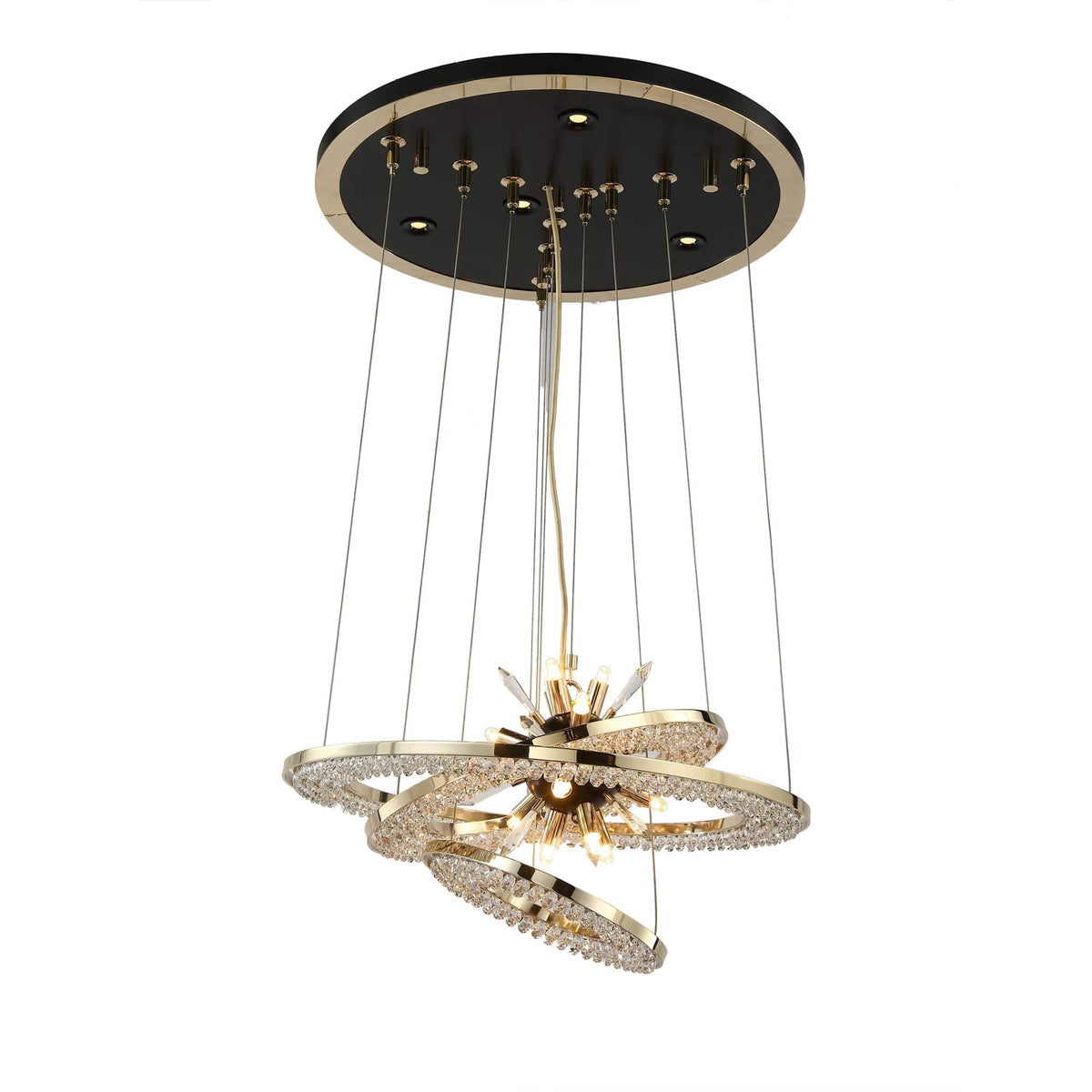 Aleron Crystal Ring Sputnik Chandelier - Zelno Lighting