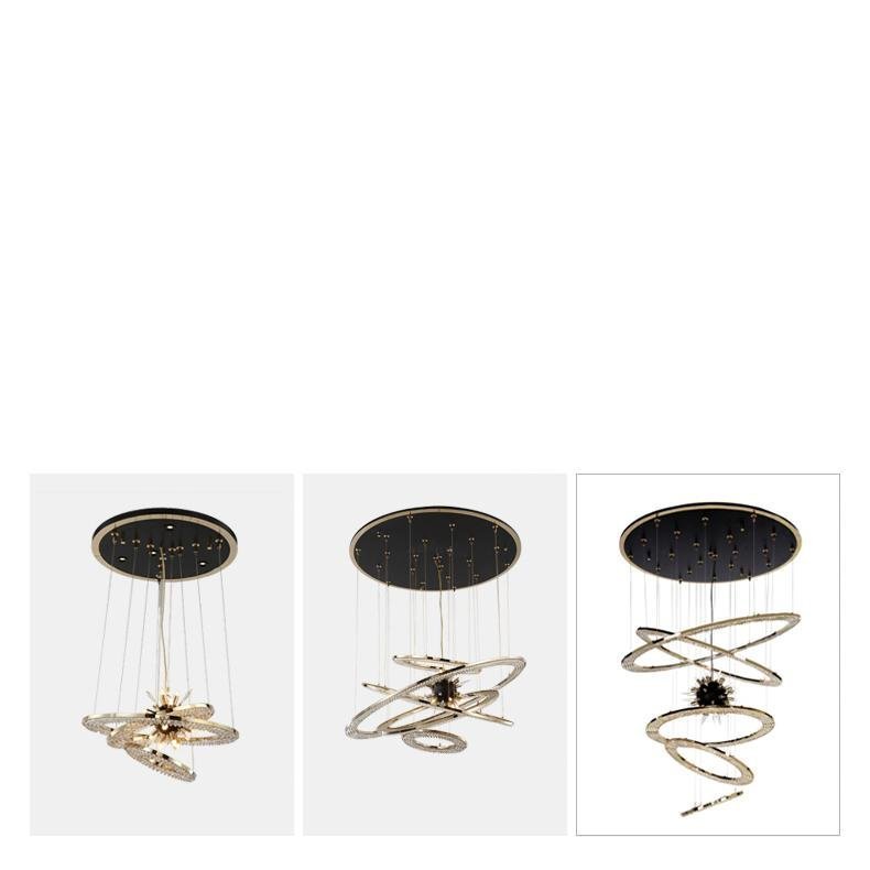 Aleron Crystal Ring Sputnik Chandelier - Zelno Lighting
