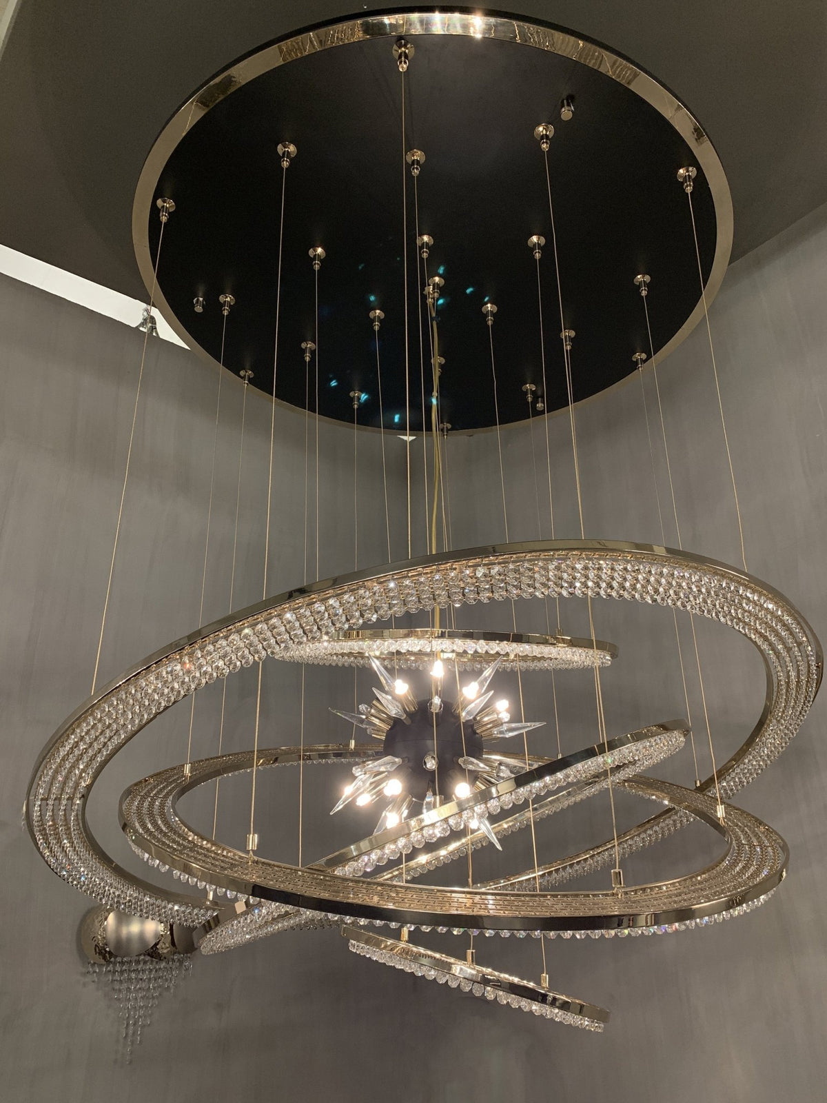 Aleron Crystal Ring Sputnik Chandelier - Zelno Lighting