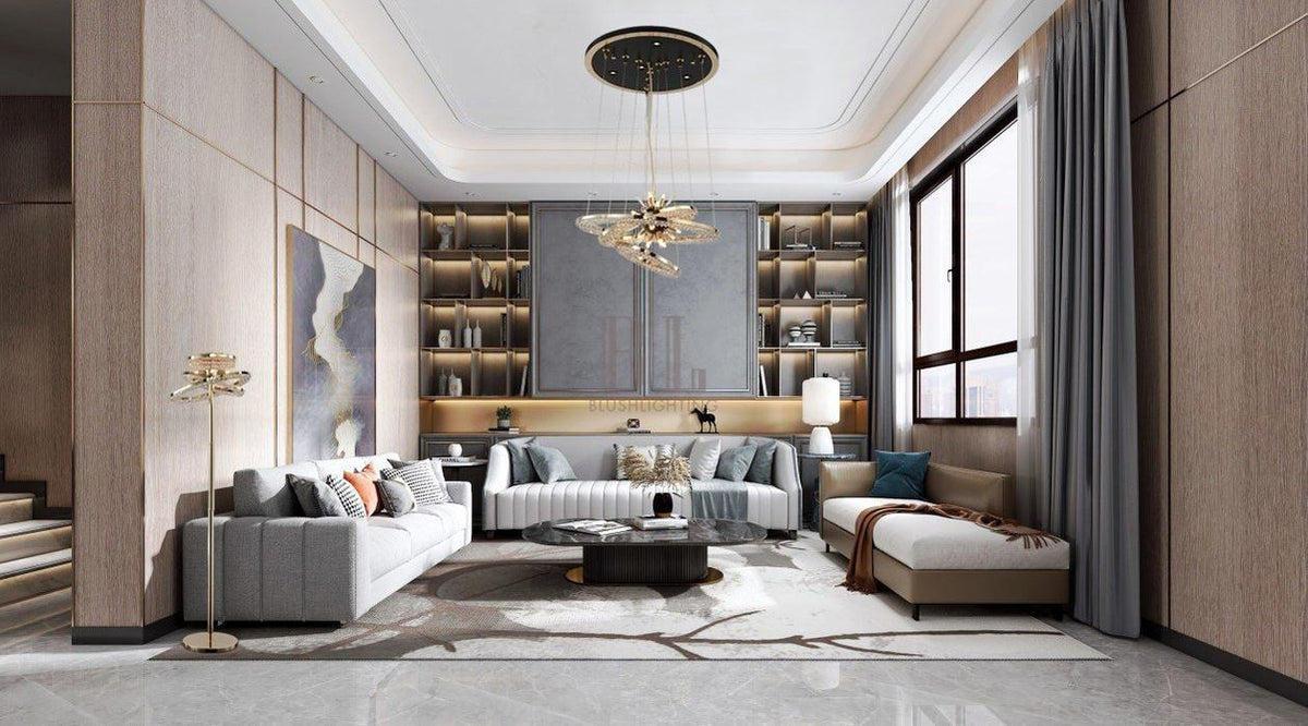 Aleron Crystal Ring Sputnik Chandelier - Zelno Lighting