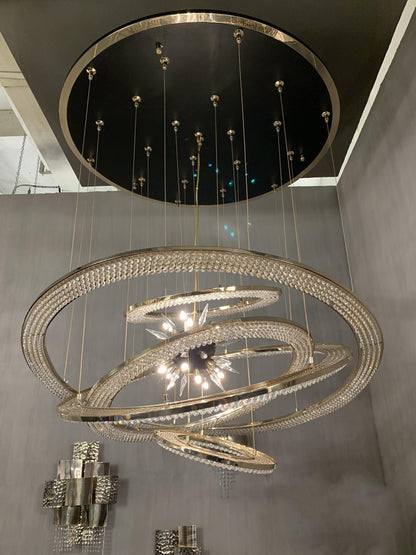 Aleron Crystal Ring Sputnik Chandelier - Zelno Lighting