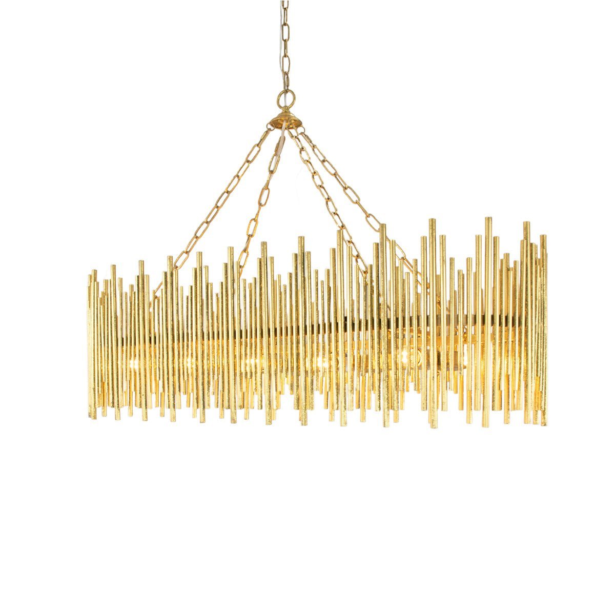 Althely 10 Lights Rectangle Pendant Chandelier - Zelno Lighting