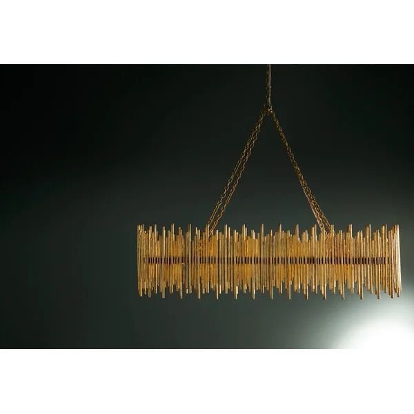 Althely 10 Lights Rectangle Pendant Chandelier - Zelno Lighting