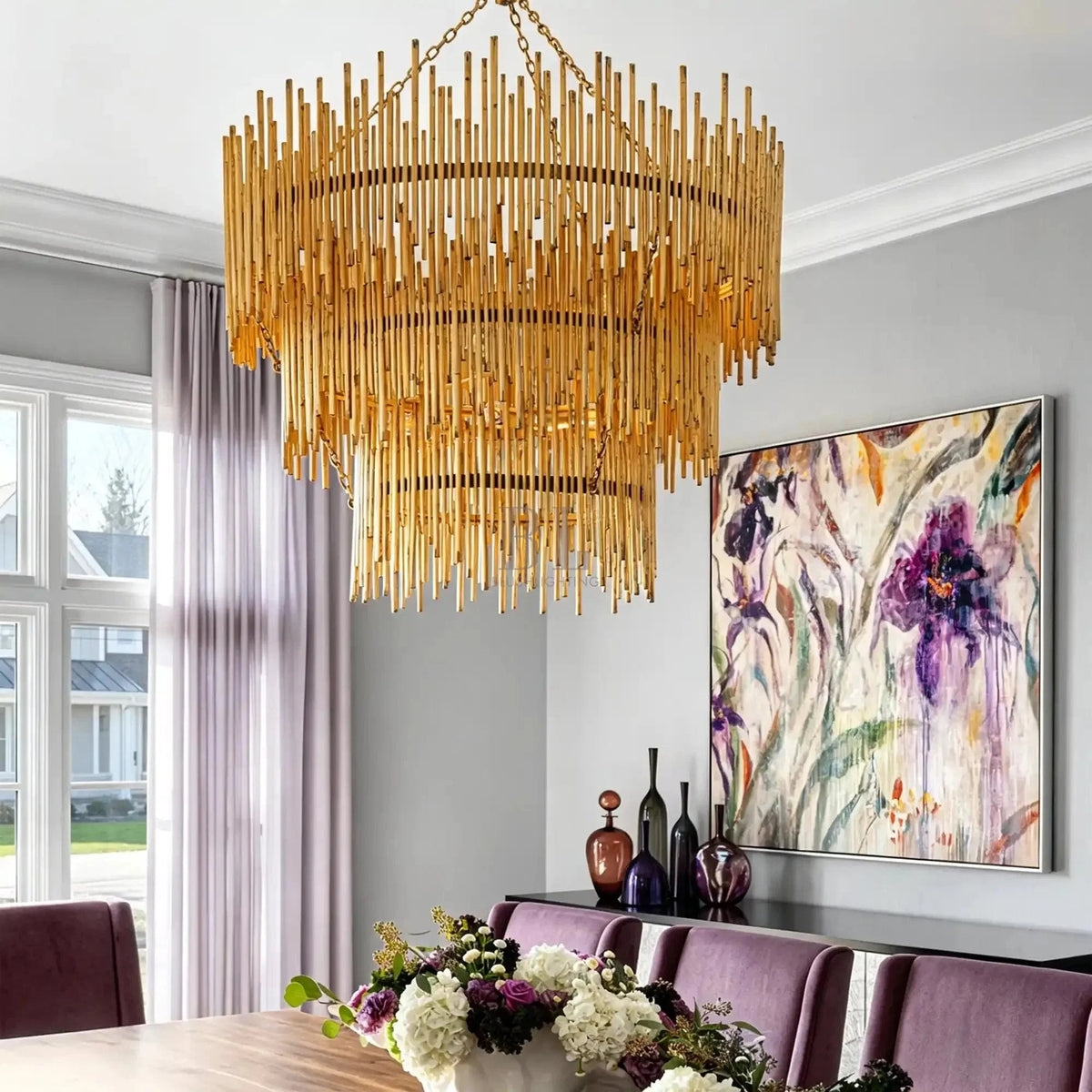 Althely 12 Lights 3-Tier Chandelier 35" W - Zelno Lighting