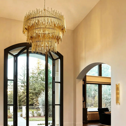Althely 12 Lights 3-Tier Chandelier 35" W - Zelno Lighting