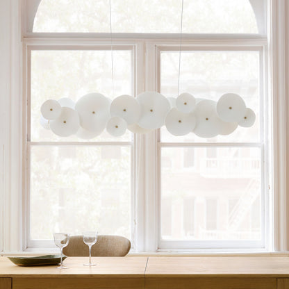 Amara Ceramic Linear Chandelier (50") - Zelno Lighting