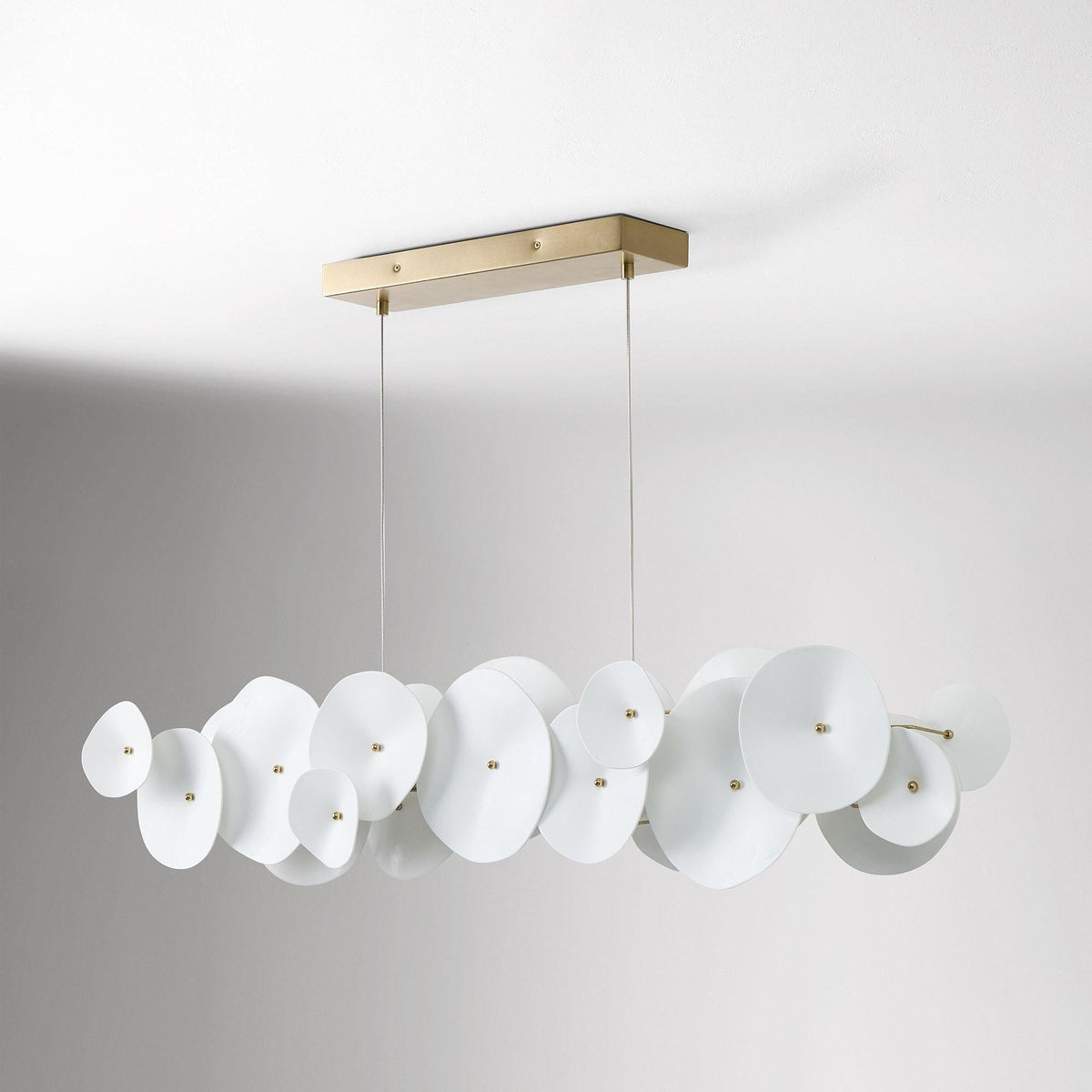 Amara Ceramic Linear Chandelier (50") - Zelno Lighting