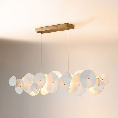 Amara Ceramic Linear Chandelier (50") - Zelno Lighting