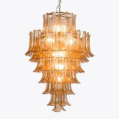 Amber Petalo Chandelier – 2 Sizes - Zelno Lighting