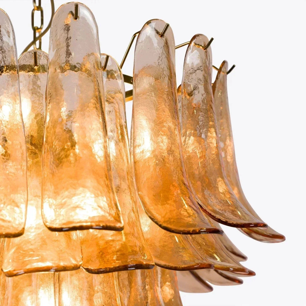 Amber Petalo Chandelier – 2 Sizes - Zelno Lighting