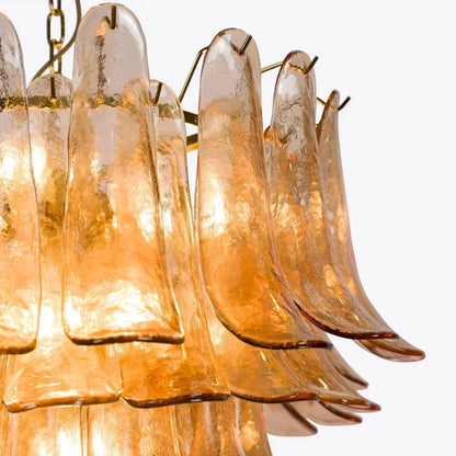 Amber Petalo Chandelier – 2 Sizes - Zelno Lighting