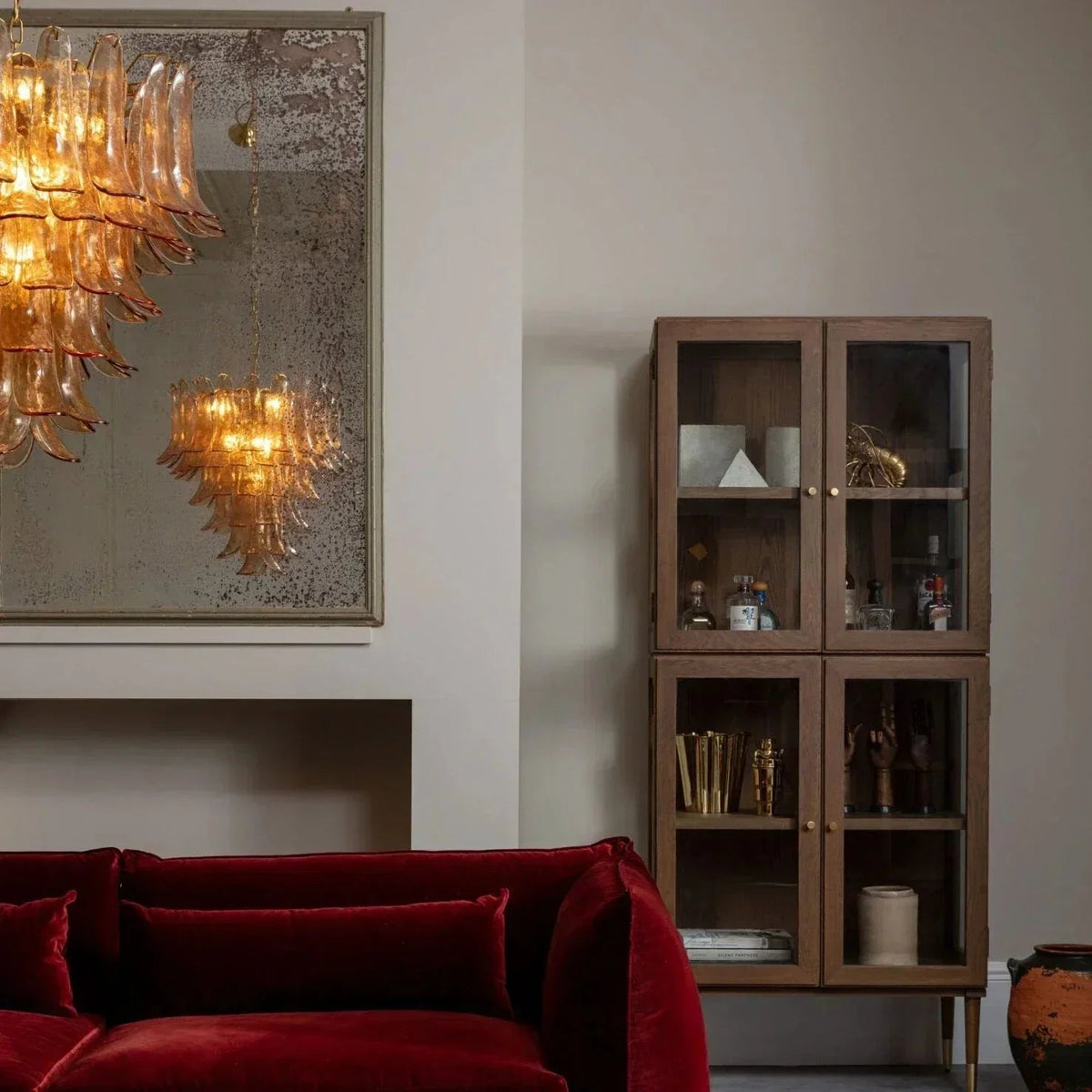 Amber Petalo Chandelier – 2 Sizes - Zelno Lighting