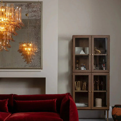 Amber Petalo Chandelier – 2 Sizes - Zelno Lighting