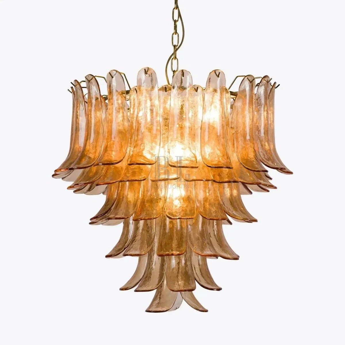 Amber Petalo Chandelier – 2 Sizes - Zelno Lighting