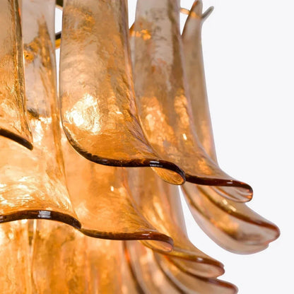 Amber Petalo Chandelier – 2 Sizes - Zelno Lighting