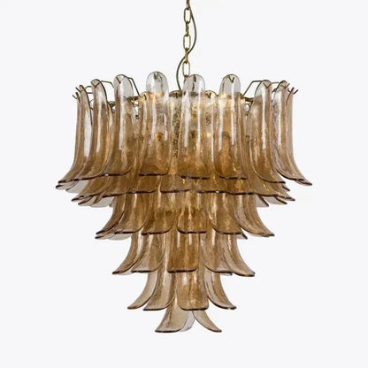 Amber Petalo Chandelier – 2 Sizes - Zelno Lighting
